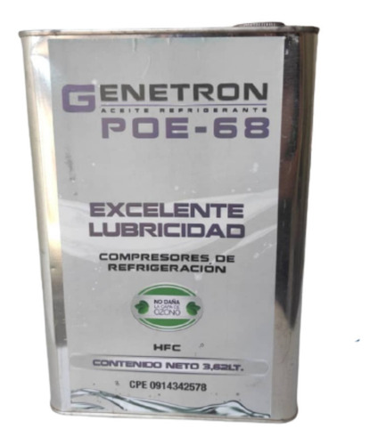 Aceite Refrigerante Sintético Genetron Poe 68 / 32 Galón