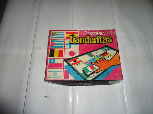 Juego De Mesa Vintage Antiguo Lotería De Banderitas Completo