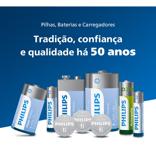 Bateria Alcalina Philips 9v- 6lr61p1b/97