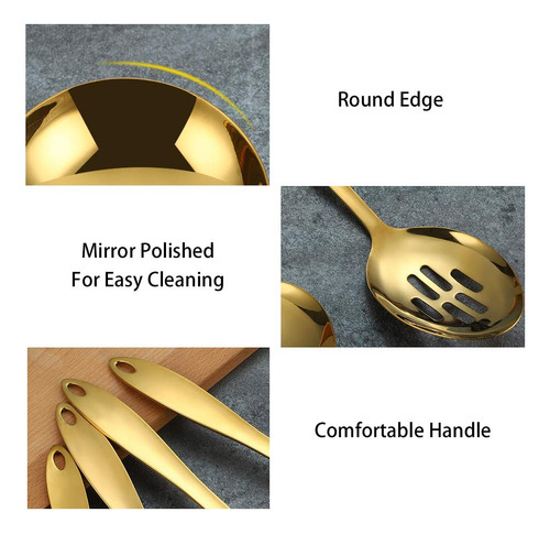 Juego De Utensilios De Cocina Acero Inoxidable 8 Piezas Negr