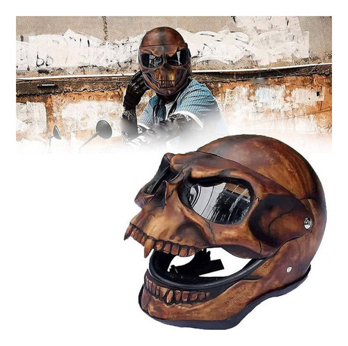 Casco De Motociclista Cráneo Máscara De Halloween 2023 Z