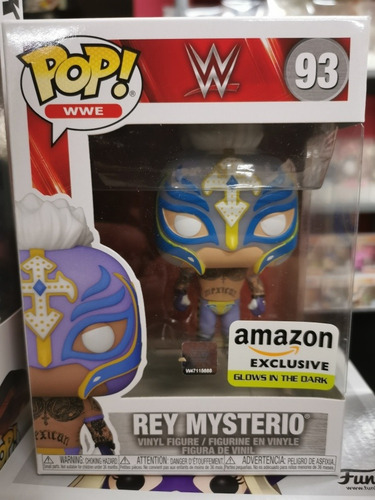 Imagen 2 de 2 de Rey Mysterio Glow Wwe Funko Pop Amazon Exc