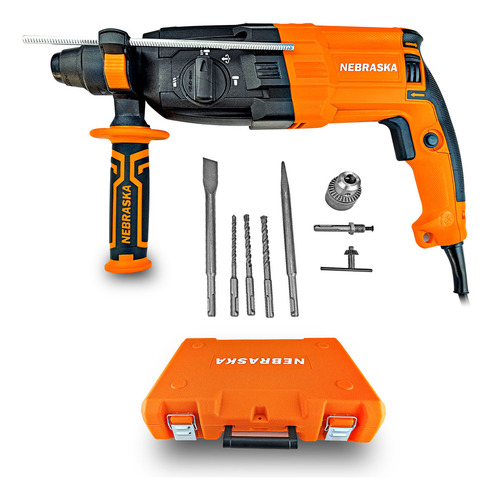 Rotomartillo Sds Plus Nebraska Nemerm726 850w 3.0j 1250rpm Color Naranja Frecuencia 50 Hz