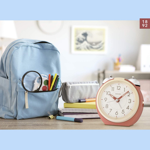 Reloj Despertador Seiko Kita Para Dormitorio, Naranja, Con D