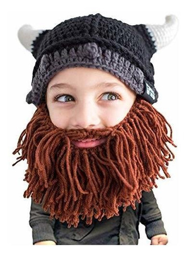 Gorro Infantil Vikingo Con Barba Falsa