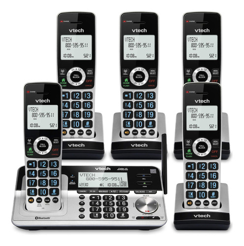 Vtech Vs113-5 Teléfono Inalámbrico De 5 Auriculares De Rango