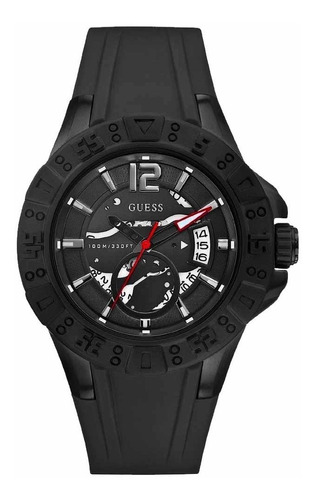 Guess Sporty Black U0034g3 Reloj Hombre 46mm