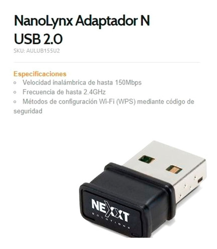 Imagen 4 de 8 de Adaptador Usb Wifi Placa De Red Nanolynx 150mbps