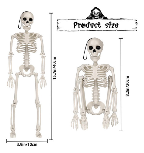 Esqueletos Posicionables Colgantes Kit Decoracion Halloween