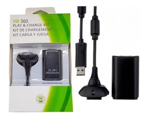 Controlador Xbox 360 con batería recargable USB de 4800 mah