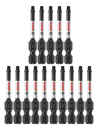 Bosch Itsq2215 15-pack Puntas De Potencia Cuadradas #2 Para