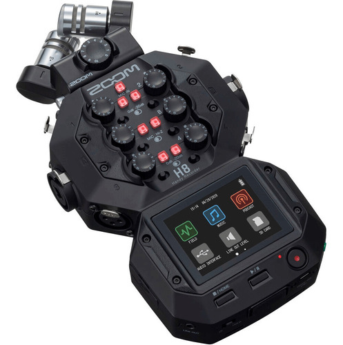 Gravador De Áudio Zoom H8 Com 8 Entradas E 12 Trilhas/track Cor Preto 127/220V