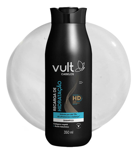 Kit 2 Shampoo Hidratante Recarga De Hidratação Cabelos Vult