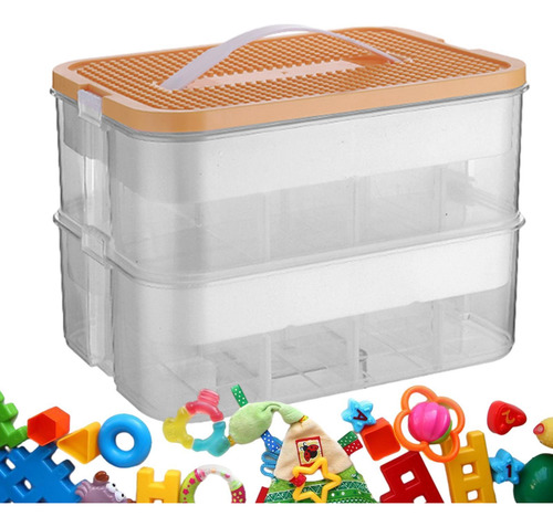 Caja De Almacenamiento Apilable Para Bloques De Construcción