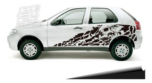 Calco Fiat Palio Skull Decoracion Calavera Juego