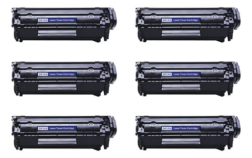 Kit 6 Toner P/ Impressora 1020 - 12a Q2612a 2612a + Barato