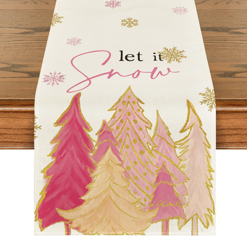 Camino De Mesa De Navidad En Julio, Diseño De Copo De Nieve