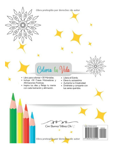 Libro : Colorea Tu Vida Libro De Colorear Con Frases...