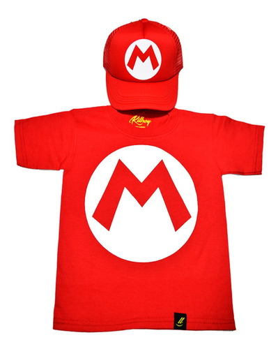 Playera Mario Bros Combo Con Gorra Luigi, Peach Killroy