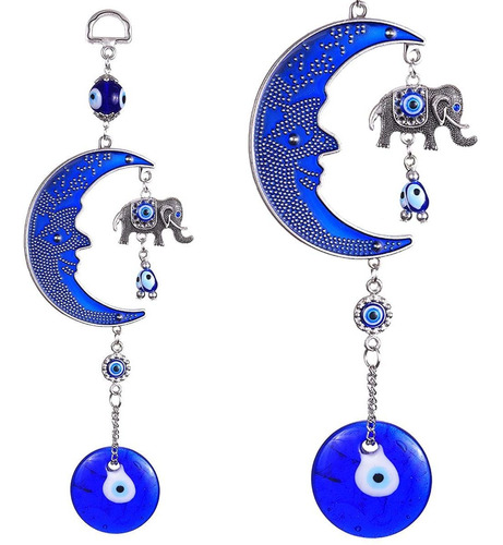 Amuleto De Elefante Azul De Ojo Malvado, Colgante De Ojo Mal