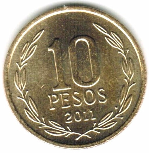 Chile 10 Pesos 2011 - Libertador O Higgins - Sin Circular