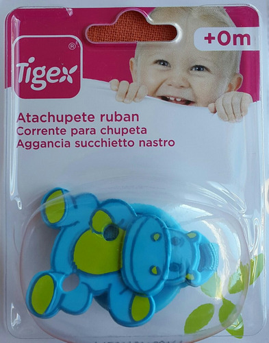 Clip Cinta Ata - Chupetes,  Vaca O Hipopótamo Bebé  - Tigex