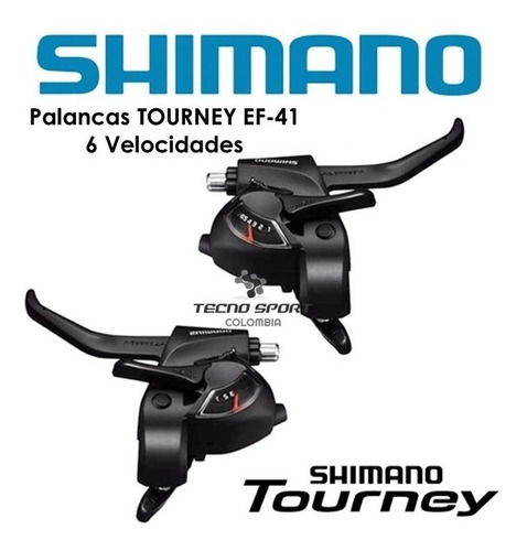 Imagen 2 de 7 de Palanca Shimano Integrada Freno/cambio 6v Ef41 Tourney Par