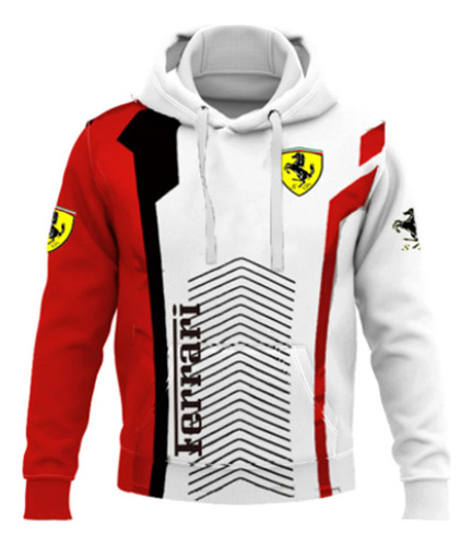 Logotipo F1 De Ferrari Con Capucha Y Estampado 3d