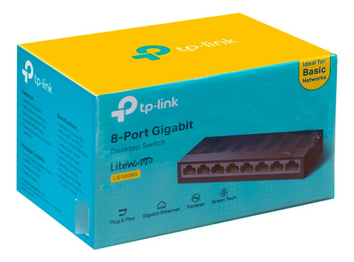 Switch Tp-link 8 Puertos Gigabit 10/100/1000 Modelo Ls108g 
