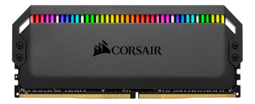 Memória RAM Dominator Platinum RGB color preto  32GB 2 Corsair CMT32GX4M2C3200C16