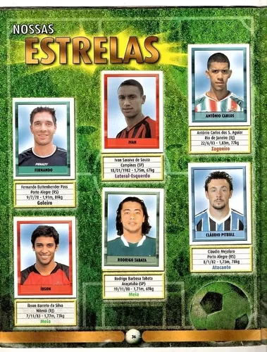 Album Panini Liga Italiana e Nossas Estrelas // PANINI BRASIL ** 2004 **