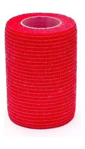 Venda Cohesiva Flex Color Rojo Hipoalergic 10cm X 4.5mts