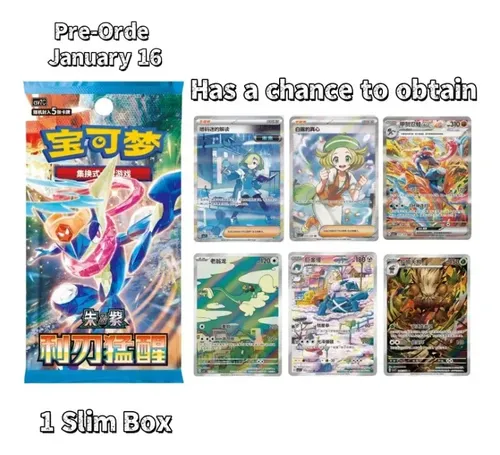 X Caixa De Reforço Pokémon Tcg (sv) Blade Awakening Slim (5