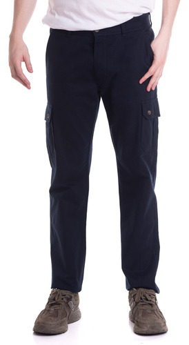 Pantalon Cargo Bolsillos Gabardina - Blue Air Jeans
