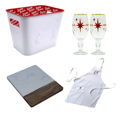 Frapera Stella Artois + Tabla + Pack X2 Copas Set Regalo