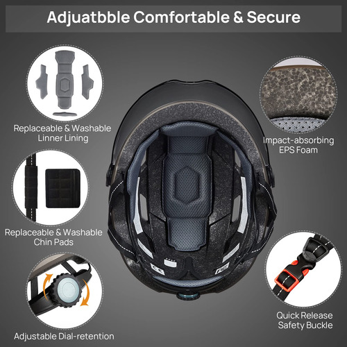 Ilm Casco De Bicicleta E3-10l Con Luz Led Recargable Mmg