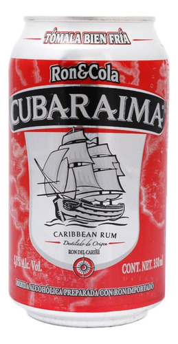 Pack De 24 Bebida Preparada Cubaraima Lata 350 Ml