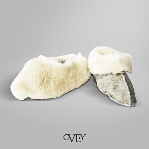 Pantuflas De Cuero De Oveja Corderito Dobles Desmontables