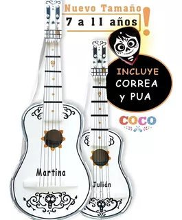 Guitarra Coco 7 A 11 Años Incluye Correa + Púa Miguel