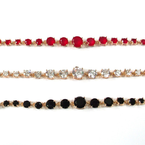 Lote Com 20 Pulseiras Banhadas A Ouro Com Gemas Naturais.