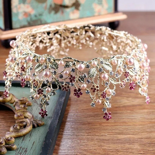 .l Corona Tiara Reina For Novia De Estilo Retro Barroco