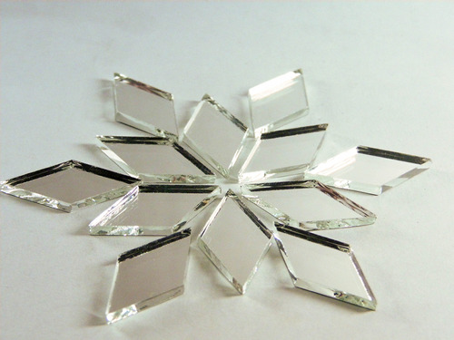 1  X 1/2  Forma De Diamante Espejo Mosaico Azulejo. 150 Piez