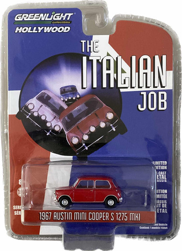 Greenlight 1967 Austin Mini Cooper S Rojo The Italian Job