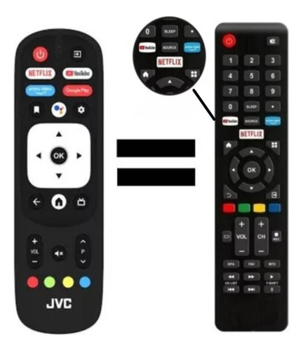 Control Remoto Jvc Smart Tv Modelo: Rm-c3287