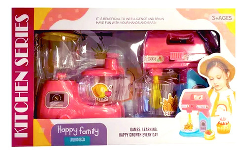 Set Kitchen Series Color Rosa Happy Family - Playking