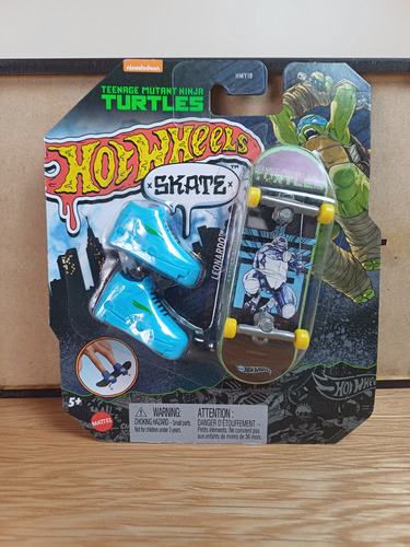 Hotwheels Skate Tortugas Ninja Leonardo Negro