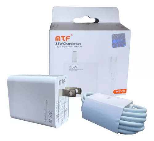 Kit Carga Rápida Xiaomi 33w Cargador Pared Cable Usb C XIAOMI