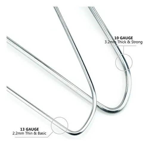 Perchas De Metal Hangerworld Silver Wire Heavy Duty, Paquete
