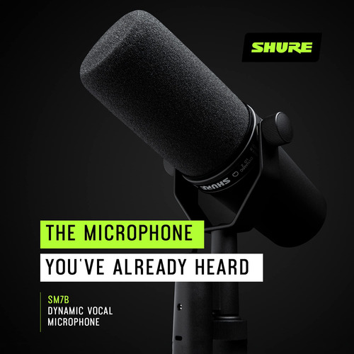 Micrófono Dinámico Vocal Shure Sm7b Para Transmisión, Podcas