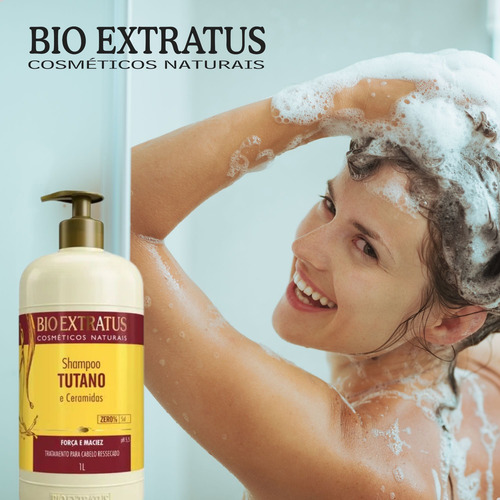 Shampoo Tutano 1 Litro Bio Extratus Força E Maciez